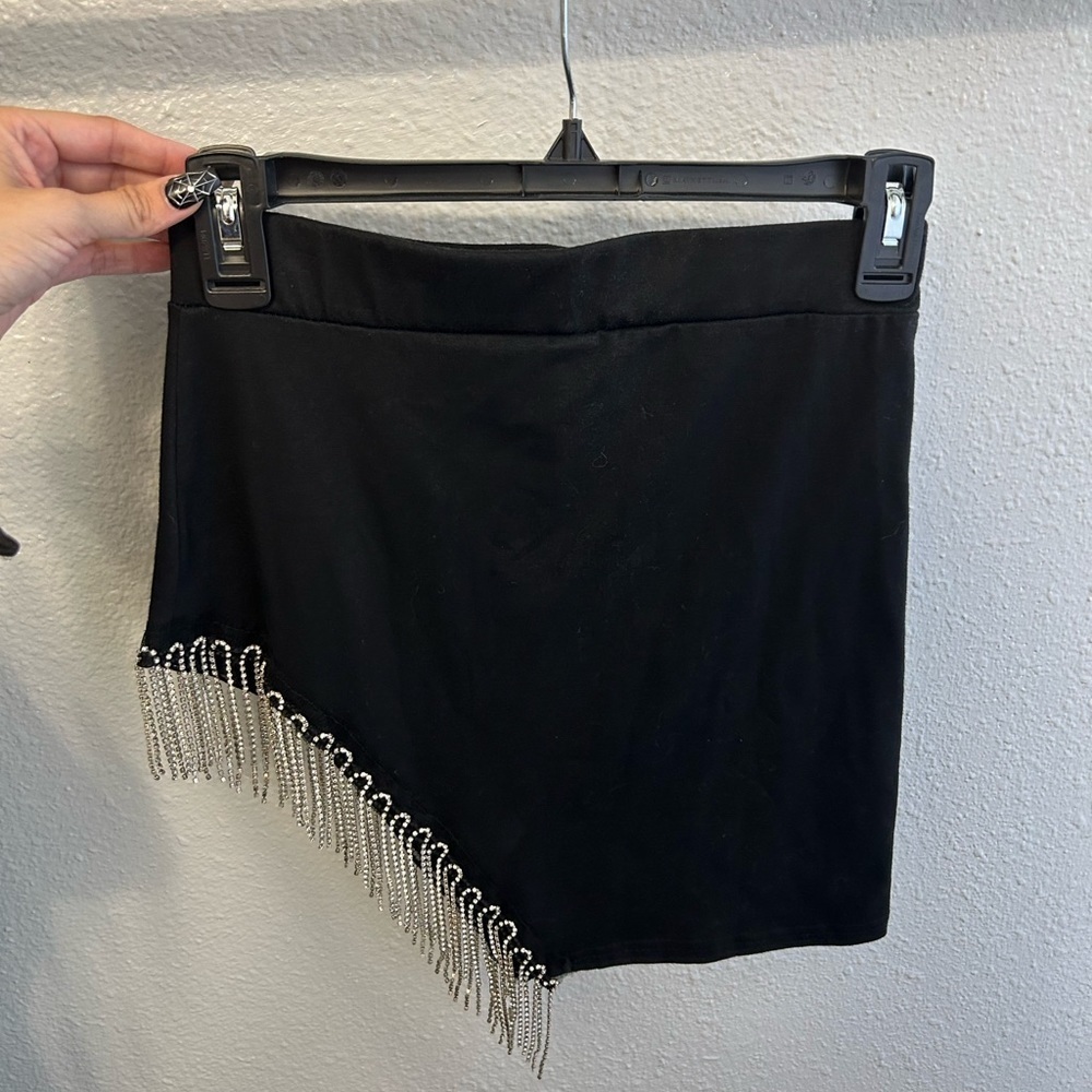 Small Black Bejeweled Skirt - Picture 1 of 4
